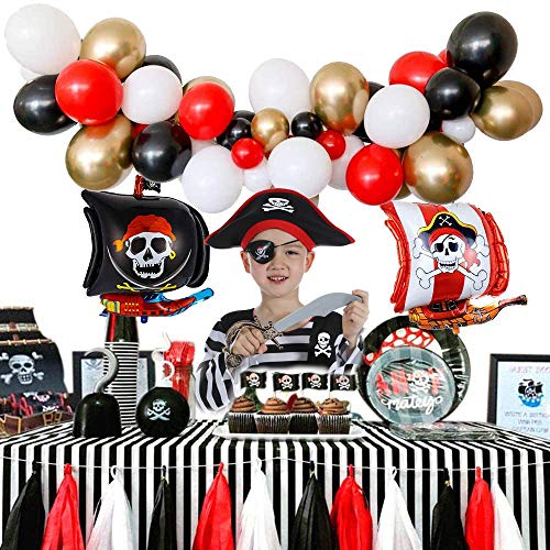 Sincere Party Disfraz de pirata infantil con sombrero, espada, para niños unisex de 4 a 6 años