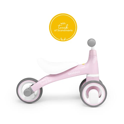 skiddoü bicicleta sin pedales correpasillos para niños Berit bicicleta de equilibrio para aprender a montar en bicicleta, tres ruedas de 6" de espuma EVA manillar antideslizante 2kg azul