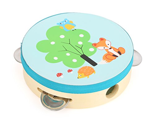 Small Foot 10721 pandereta para niños, diseño de niños, música Popular instrumento para la promoción de ritmo y tacto , color/modelo surtido