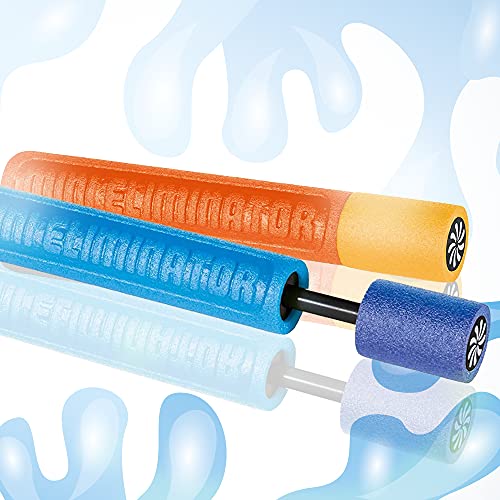 Smart Planet Juego de 2 pistolas de agua de espuma, eliminador, 33 cm, color azul y naranja