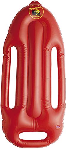 Smiffy'S- Baywatch Lifeguard Flotador Inflable De Con Correa Y Logotipo, Color rojo, 70 cm (Smiffys 38085) , color/modelo surtido