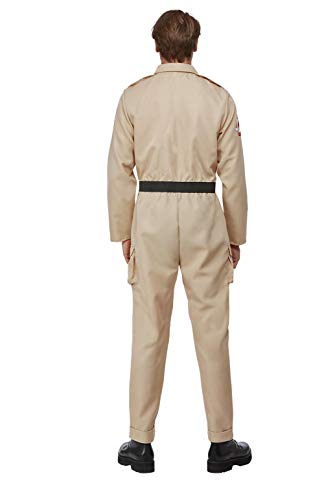 Smiffys Officially Licensed Ghostbusters Men's Costume Disfraz oficial de Cazafantasmas para hombre, color beige, XL-Size 46 Inch-48 Inch (52571XL)