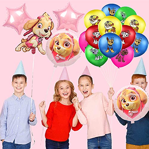 smileh Decoración Cumpleaños Patrulla Canina Globos Patrulla Canina Cumpleaños Aluminio Globos para Niños Decoraciones de Fiesta