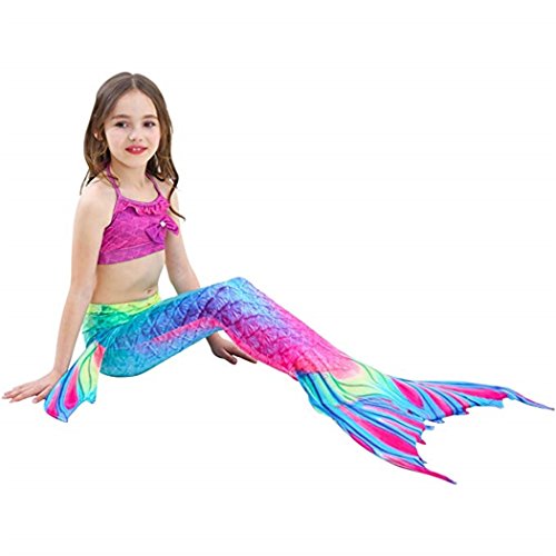 SPEEDEVE Traje de Baño Bikini Sirena para Niña,DH02-130