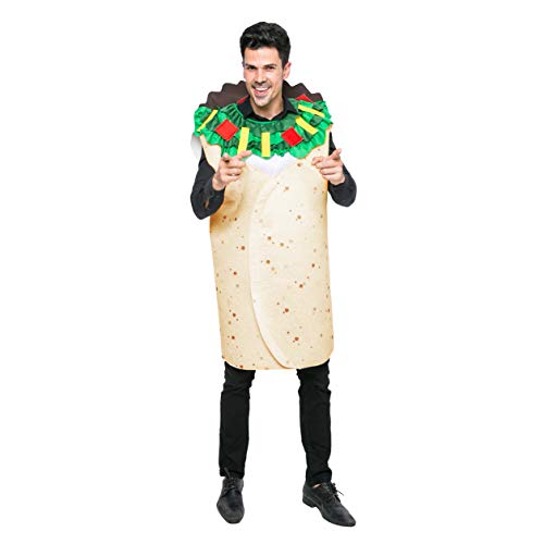Spooktacular Creations Traje Burrito Hombres Adultos Deluxe Set para Halloween Party up Vestido (x-Large) Blanca