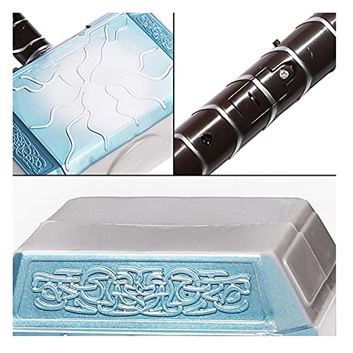 SPOTOR Thor Hammer Accesorios De SuperhéRoe PVC Martillo De Thor con LED Luz Y Sonido Coleccionistas Cosplay Disfraz de Arma Vengadores 28cm Juguetes Interactivos para Padres E Hijos
