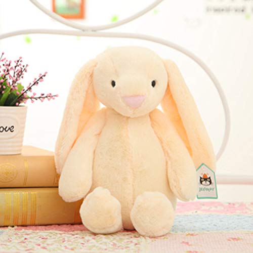 Stecto Muñeca Conejo Orejas Largas, 25cm Muñeca Conejo Conejo, Conejo de Peluche de Peluche para bebés, niños y niñas, Conejo de Peluche Sentado, Juguete Peluche Bebé Orejas Largas