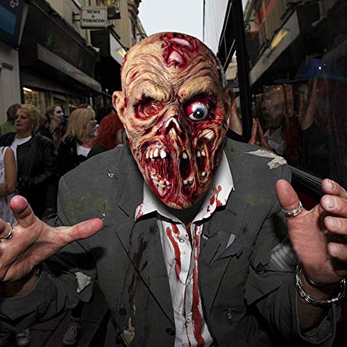 supremask Disfraces de cadáver Gritando Disfraz de Halloween Disfraces de Calavera sangrienta de Terror Disfraz de Miedo, Disfraz de Cabeza de látex Malvado