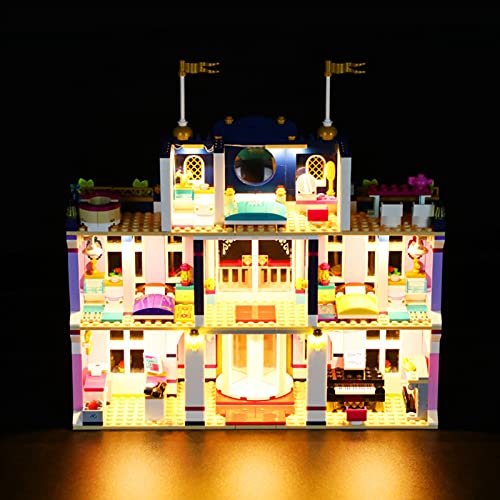 SWDZ Juego de luces LED para Lego Friends Grand Hotel Resort Dolls House, kit de iluminación de bloques de construcción compatible con Lego 41684 (no incluye el modelo)