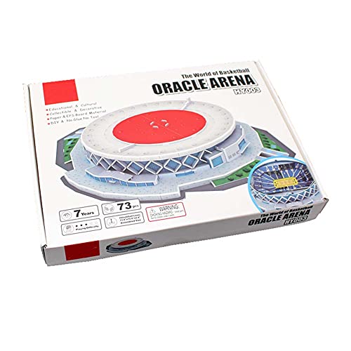 SY-Home Warriors Stadium 3D Estadio De Baloncesto De Rompecabezas Tridimensional, Ensamblaje De Juguetes Modelo De Construcción Estadio Estadio Juego De Rompecabezas
