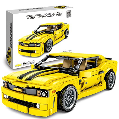 Technics Modelo de Coche Deportivo para Chevrolet Camaro, 558 Piezas Carreras superdeportivo con Retroceso, Juego construcción avanzado Adultos, Bricolaje Compatible Lego Technic