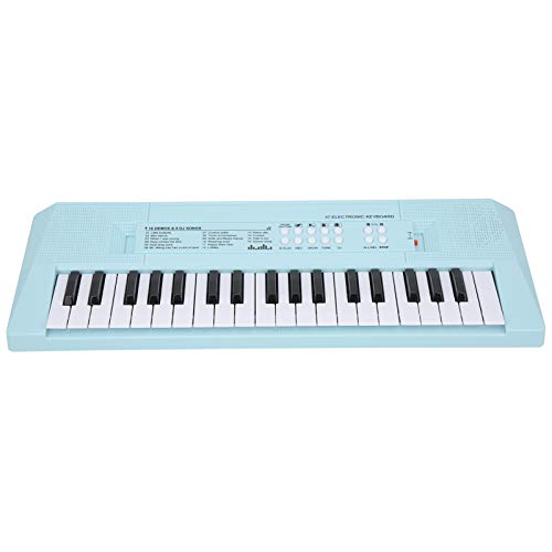 Teclado Piano 61 Teclas Teclado de Piano Portátil Principiantes Teclado Electrónico Piano(Azul)
