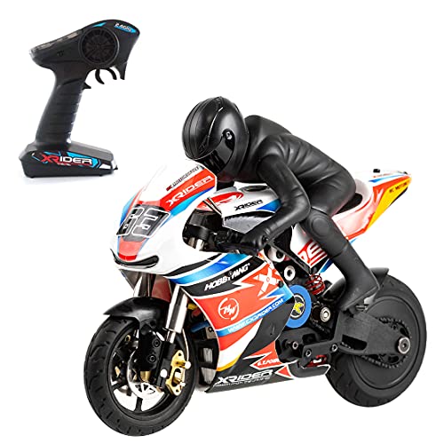 tengod X-Rider CX3-II RC GP Moto con giroscopio y cadena de metal, 1:10 2.4 G, mando a distancia, sin escobillas, alta velocidad, 50 km/h, para niños y adultos, engranaje de metal