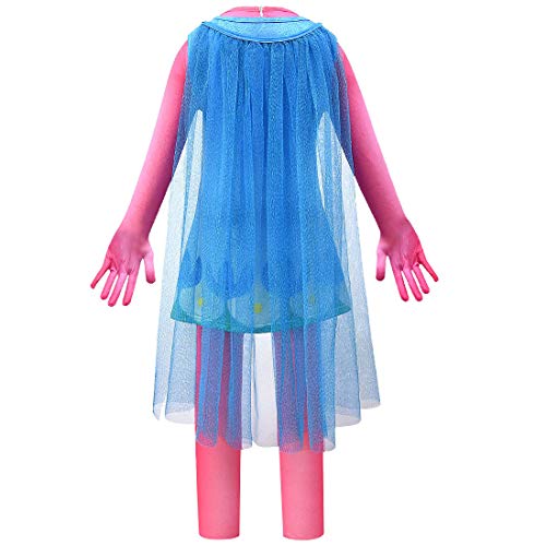 Thombase Troll 2 Movie Barb Queen Poppy Tiny Diamond Disfraz de Halloween para niños y niñas