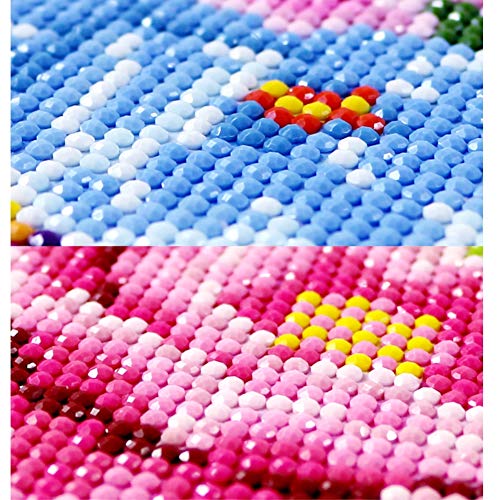 TianMai DIY 5D Kit de Pintura Diamante Bordado de Diamantes Pintura Pegada Por Número Kits Stitch Craft Kit Decoración Etiqueta de La Pared - Dos Lobos De Nieve, 30x40cm