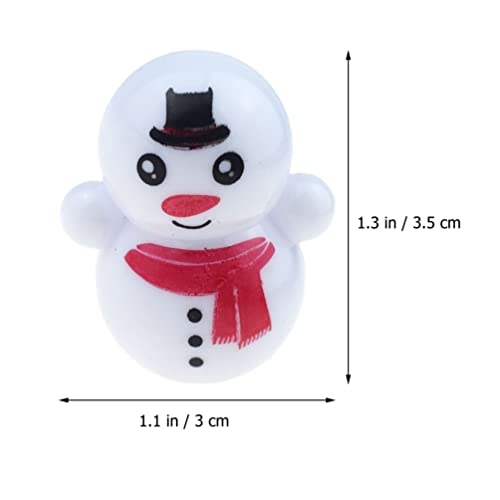 Toddmomy 25Pcs Mini Vacador de Madera Toys Toys Muñeco de Nieve Roly Poly Mini Navidad Adornos Novedad Montessori Juguete para Chicas Boy ( )