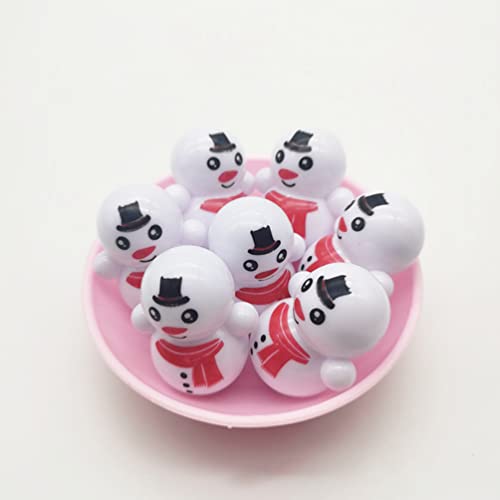 Toddmomy 25Pcs Mini Vacador de Madera Toys Toys Muñeco de Nieve Roly Poly Mini Navidad Adornos Novedad Montessori Juguete para Chicas Boy ( )