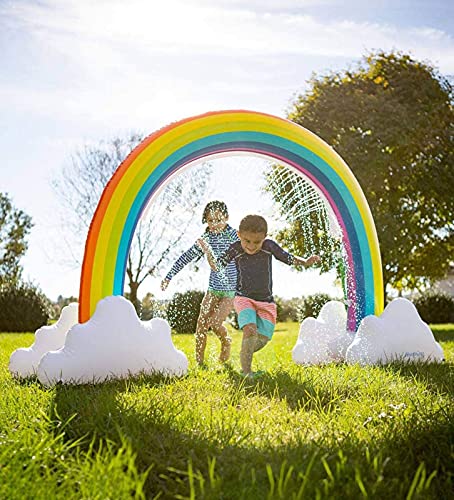TongNS1 Chorro de Agua Inflable Arco Iris Arco para niños césped al Aire Libre Juguete de Agua Alfombra de Juego bebés, niños, niñas 280 * 80 * 160 cm