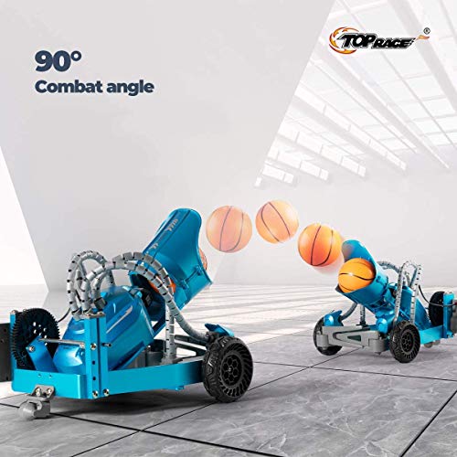 Top Race Catapulta robótica a Control Remoto RC – Metal Take Apart Robotic Ball Launcher/Shooter Arm – Kit de construcción eléctrico para Ingeniero, Juguete de Ciencia para niños – A Partir de 3 años