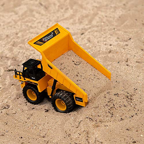 Top Race TR-112AA - Camión volquete teledirigido, 5 Canales Totalmente Funcional, con Luces y Sonidos, para Adultos y niños
