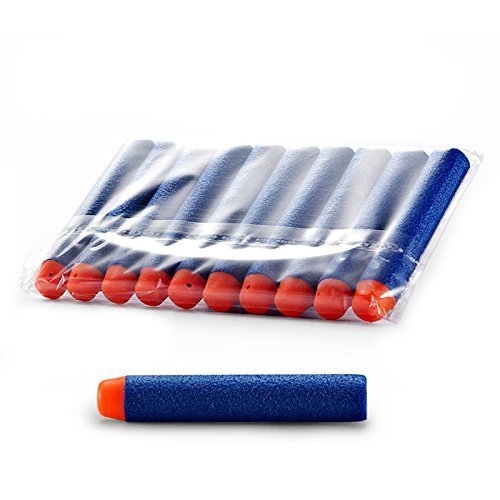 Topways® 7.2cm Recarga de Dardos Refill Bullet Dardos de Espuma para Nerf N-Strike Elite Series Blasters Pistola de Juguete Azul 100 Piezas