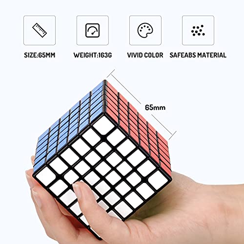TOYESS Cubo de Mágico 6x6 Profesional, Cubo de Velocidad Clásico Rompecabezas 3D Rápido para Todas Las Edades, Negro