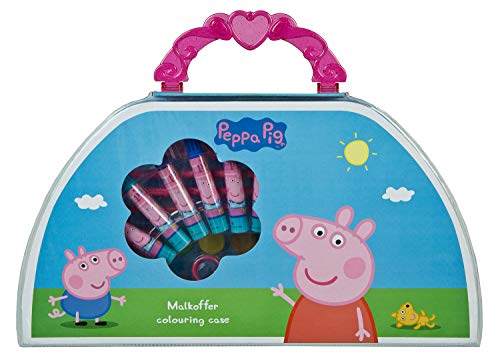 Undercover PIGP4220 Peppa Pig - Maletín de Pintura (51 Piezas, Ceras, rotuladores, Acuarelas, lápices de Colores y Muchos Accesorios)