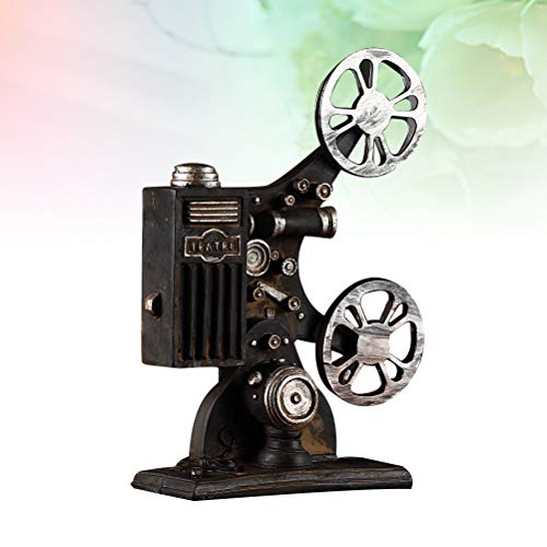VOSAREA Proyector de Cine Modelo Vintage Estilo Escritorio artesanías decoración del hogar (Negro)