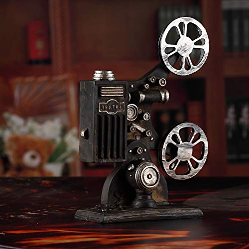 VOSAREA Proyector de Cine Modelo Vintage Estilo Escritorio artesanías decoración del hogar (Negro)