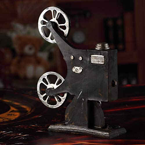 VOSAREA Proyector de Cine Modelo Vintage Estilo Escritorio artesanías decoración del hogar (Negro)