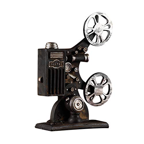 VOSAREA Proyector de Cine Modelo Vintage Estilo Escritorio artesanías decoración del hogar (Negro)