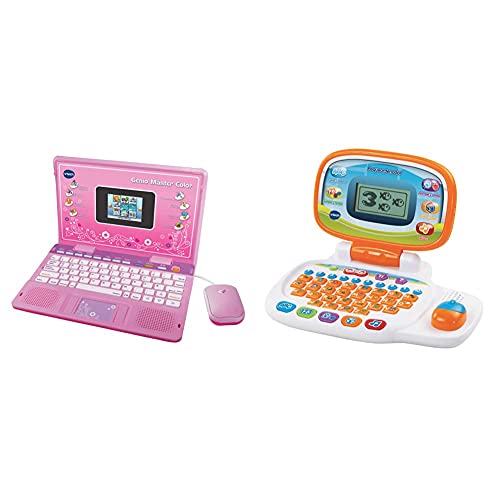 VTech Genio Máster Color Bilingüe, Ordenador Portátil para Niños, Pantalla A Color + Pequeordenador Juego Interactivo para Niños, Multicolor (80-155422)