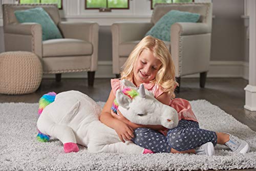 Wild Republic - Peluche Gigante de Unicornio, diseño de Cuddlekins Jumbo, Color Blanco, 76 cm
