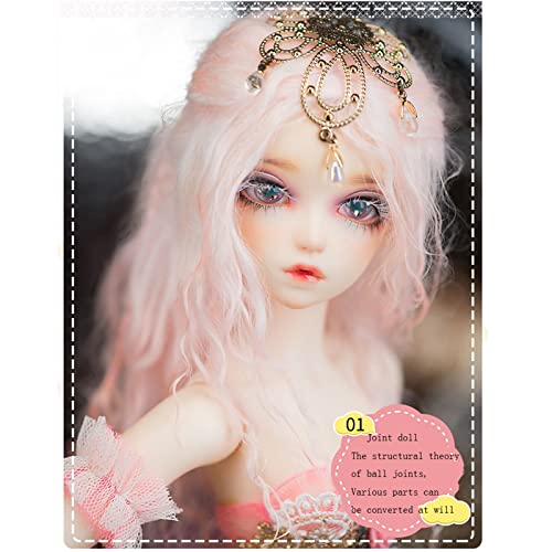 WKZ 1/4 Bjd Muñecas Los 40cm SD Dolls Bebé Desnudo con Maquillaje Facial Muniecas Articuladas Regalo De Cumpleaños BJD Ball Jointed Doll(Color:A)