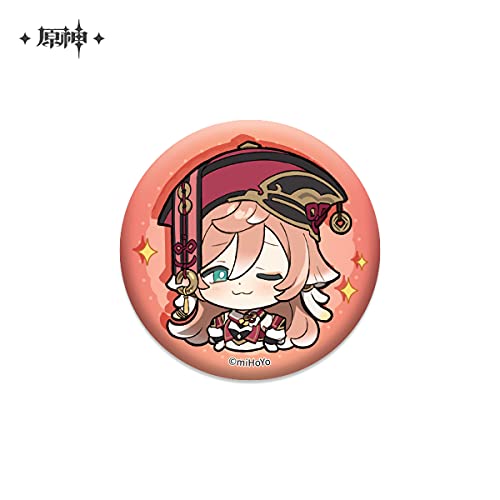 Wuhuayu Genshin Impact Mihoyo Productos Oficiales, Carácter Insignia Versión Chibi(Color:Yanfei)