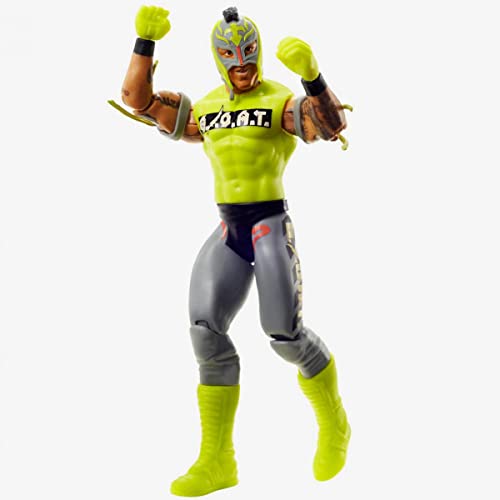 WWE – 124 Series – Rey Mysterio – Figura decorativa de la casa La acción de la WWE – aproximadamente 6 pulgadas