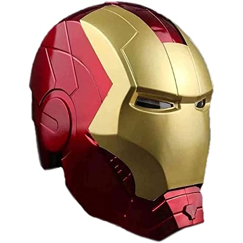 WXHJM Avengers Marvel Legends Iron Man Máscara,1/1 Iron Man Casco Máscara Luminosa,Película de Halloween Cosplay Accesorios de Disfraces