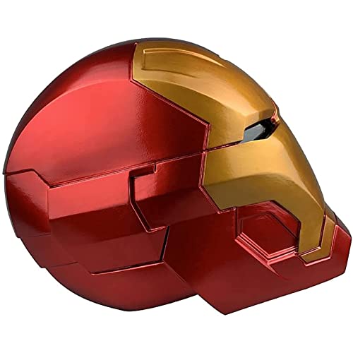 WXHJM Casco de Iron Man de Los Vengadores de Marvel Legends Máscaras Luminosos Cascos de Halloween Cosplay Película Deluxe Edition,Helmet,One Size