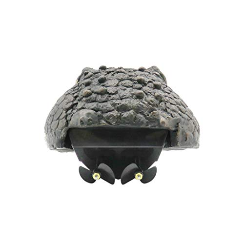 XHXseller Lancha de cocodrilo radiocontrolada con cabeza de cocodrilo flotante y detallada, cebo de jardinería o para agua, piscinas y estanques, 3,7 V (31,3 x 14,4 x 12,5 cm)