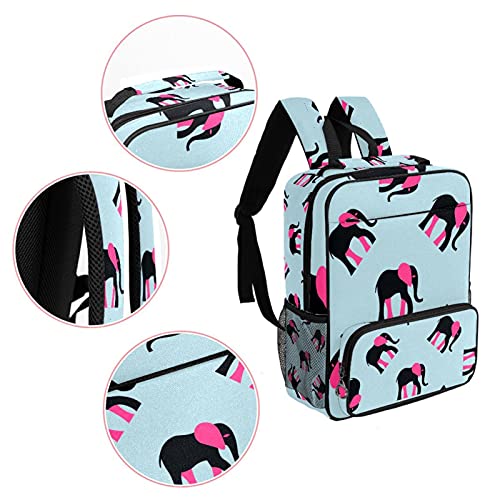 Xingruyun Mochila infantil Elefante negro hembra Mochila escolar impermeable Bolsa para la escuela Casual mochila de viaje Para niños y niñas 36.5x29x12 cm