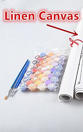 YEESAM ART Pintura al óleo por números, para adultos, niños, perros y rosa, a partir de 5 óleos, arte de pared
