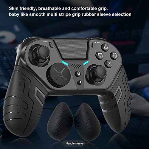 YMKT Controlador de juego inalámbrico para PS4 Elite/Slim/Pro, mango remoto Bluetooth Gamepad Joystick consola con botón trasero programable Turbo vibración
