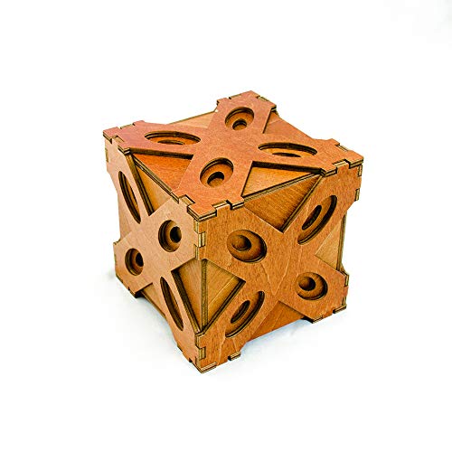 Yobbiks. Answer Box (ZY4120) Rompecabezas de Madera. Caja de Seguridad de Apertura Secreta.