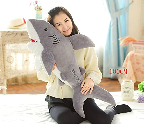 YunNasi Grande Tiburón de Peluche Cojín de Tiburón de Suave Muñecas de Peluche de Animales Realista