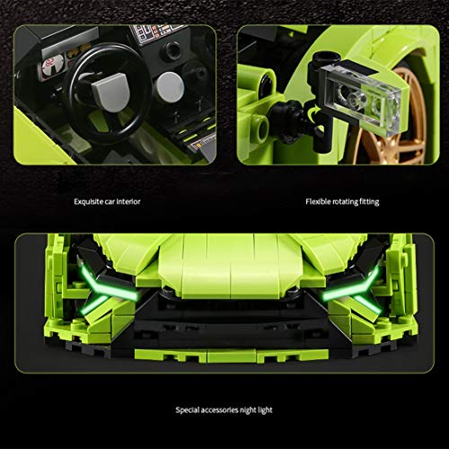 YYXX Juego de construcción de coche deportivo para Lamborghini Sian, 1133 piezas + bloques de construcción avanzados, compatible con la técnica Lego