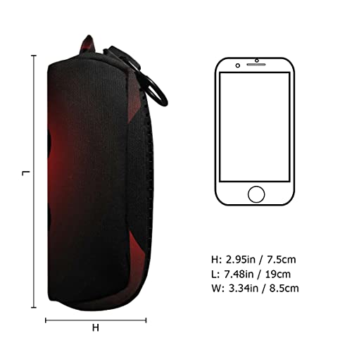 ZANHUGMI Forma de corazón en fondo oscuro pluma caso cosmético bolsa de maquillaje cepillo organizador multifuncional cosmético bolsa para viajes y hogar
