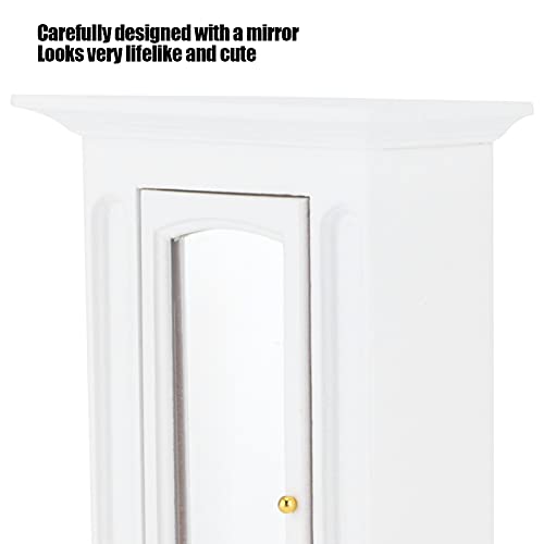 Zerodis Armario de Casa de Muñecas, 1:12 Muebles de Armario de Madera de Alta Simulación Muebles de Casa de Muñecas en Miniatura Blanca para Sala de Estar Decoración de Casa de Muñecas
