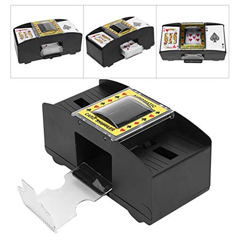 Zetiling Barajadora de Cartas, baraja de Ahorro de Mano de Obra de 2 Barajas Barajadora automática de Cartas Barajadora Profesional de Cartas para Juegos de póker Barajas de Cartas rápidamente