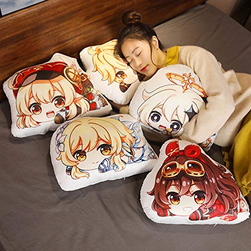 Zhongkaihua Juego Genshin-Impact Aether/Lumine Sora/Hotaru Diluc Figura rellena de juguete de dibujos animados de anime Cojín de peluche Juguetes de peluche para niñas y niños