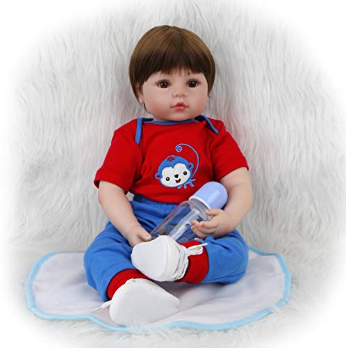 ZIYIUI Muñecas Reborn 20 Inch Silicona Bebes Reborn Niños Reales Recien Nacidos Toddler niño Realista Dolls Muñecos Reborn Originales Bebe Reborn Verdadero 50 cm
